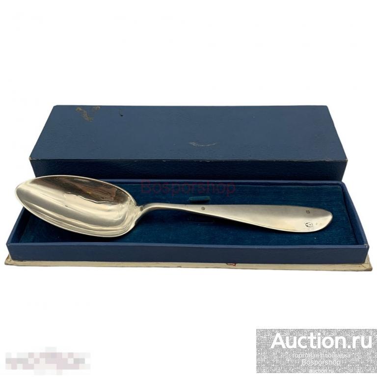 Серебряная сервировочная ложка 0.800 проба, 1890-1910 гг., Европа