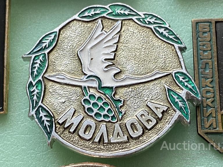Знак Значок СССР МОЛДОВА. МОЛДАВИЯ. АИСТ. ВИНОГРАД. ВИНОДЕЛИЕ РЕДЧАЙШИЙ RRR