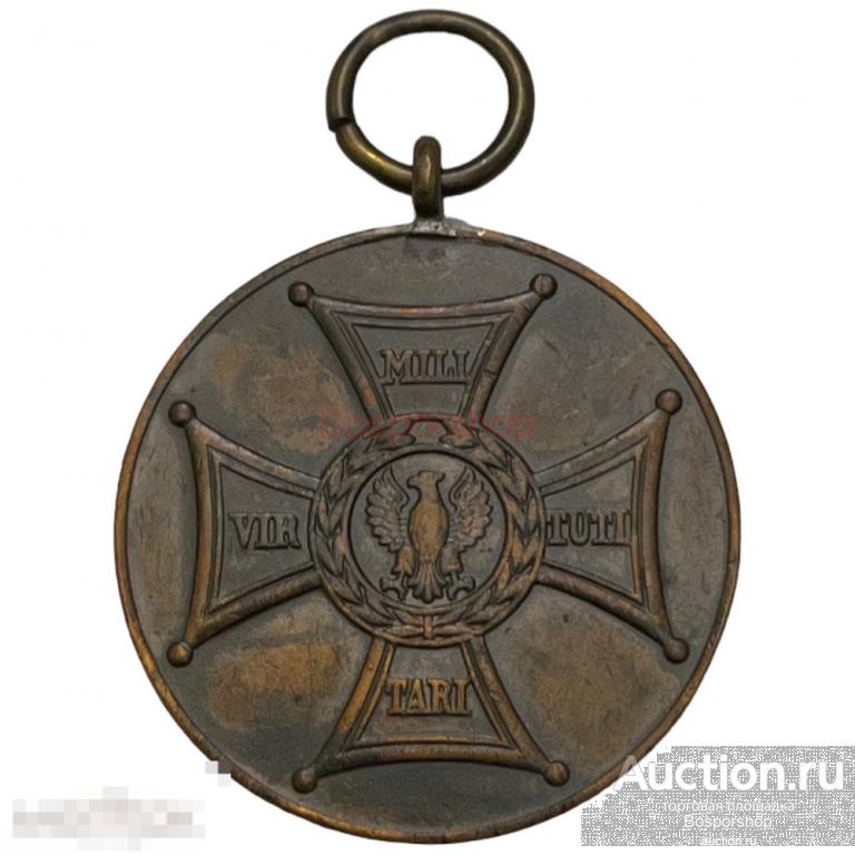 Польша, бронзовая медаль "Заслуженным на поле славы" 1946-1951 гг. (без ленты 2) 