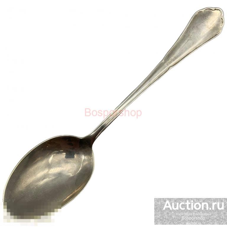 Серебряная столовая ложка, 20 см, 0.800 проба, 1900-1931 гг, Германия 