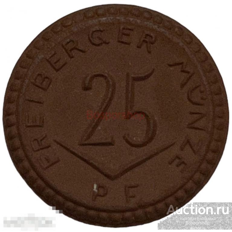 Германия (Веймарская Республика) Фрайберг 25 пфеннигов 1921 г. 