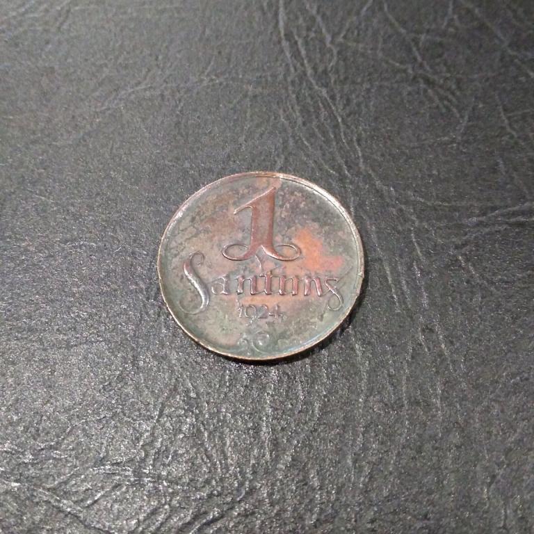 1 САНТИМ 1924 ГОД ЛАТВИЯ.