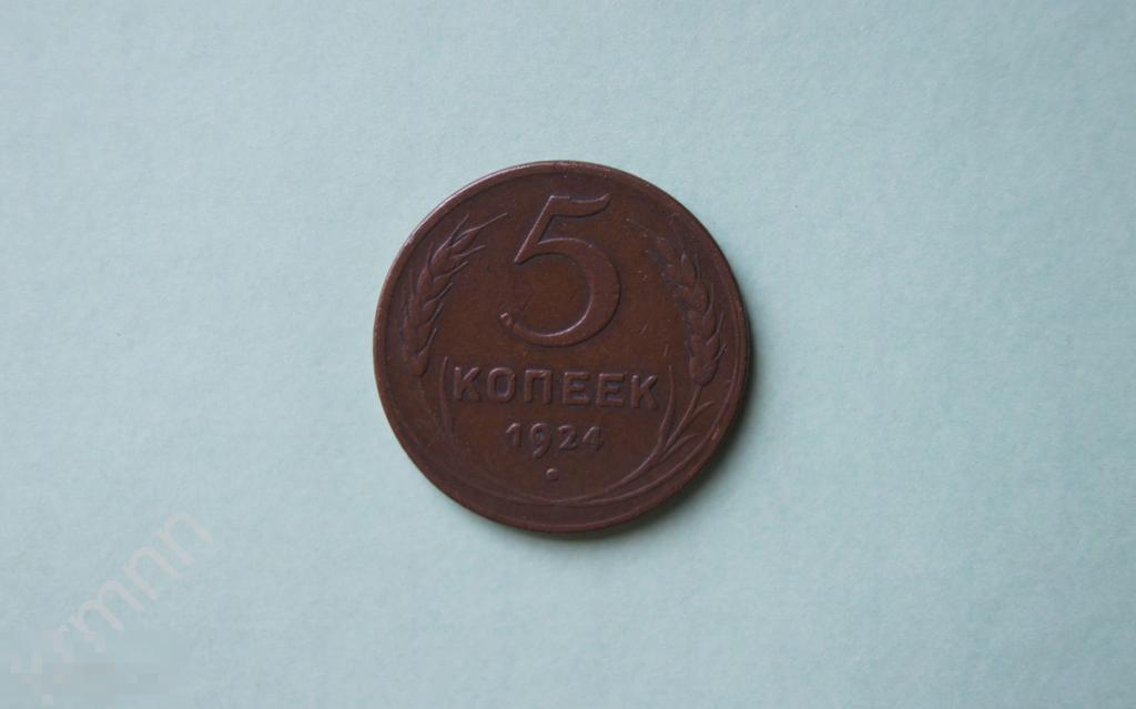 5 копеек 1924 г.   (М4) Сохран 