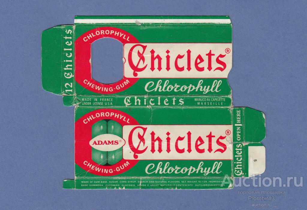 Обертка Франция Manuco Chiclets big box