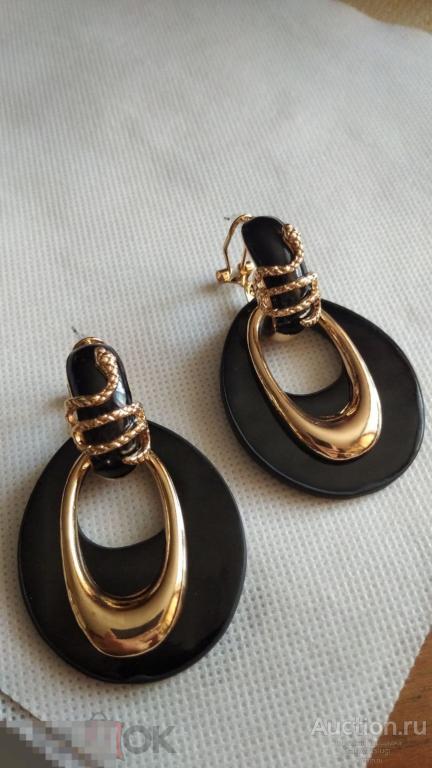 Серьги,кожа,акрил,позолота,сплав 