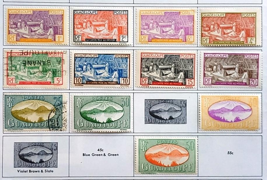 Гваделупа 1928-40 Стандарт  Sc# 96-105, 107, 110