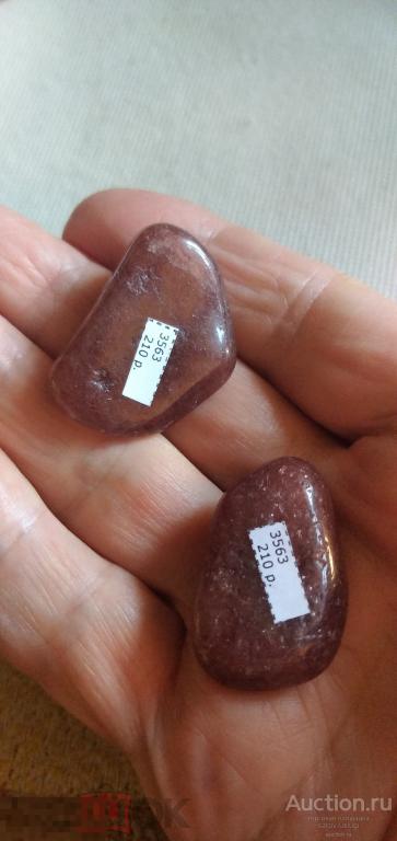 Авантюрин, натуральный,темно-красный, галтовка 