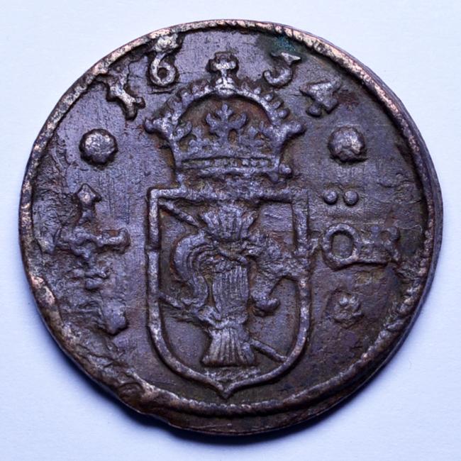 Швеция 1/4 оре 1634