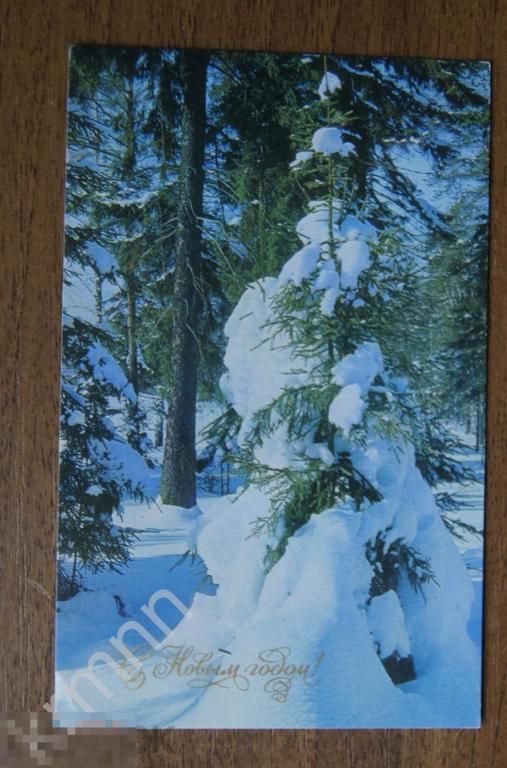 Открытка. С Новым Годом Матанова чистая  К257 