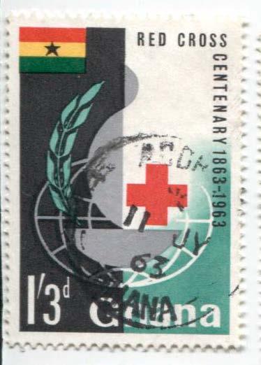 1963 Гана 100 летие красного креста.гаш
