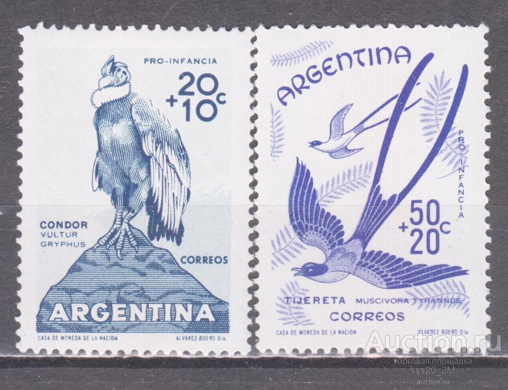 Аргентина 1960 птицы Mi715,716 MNH