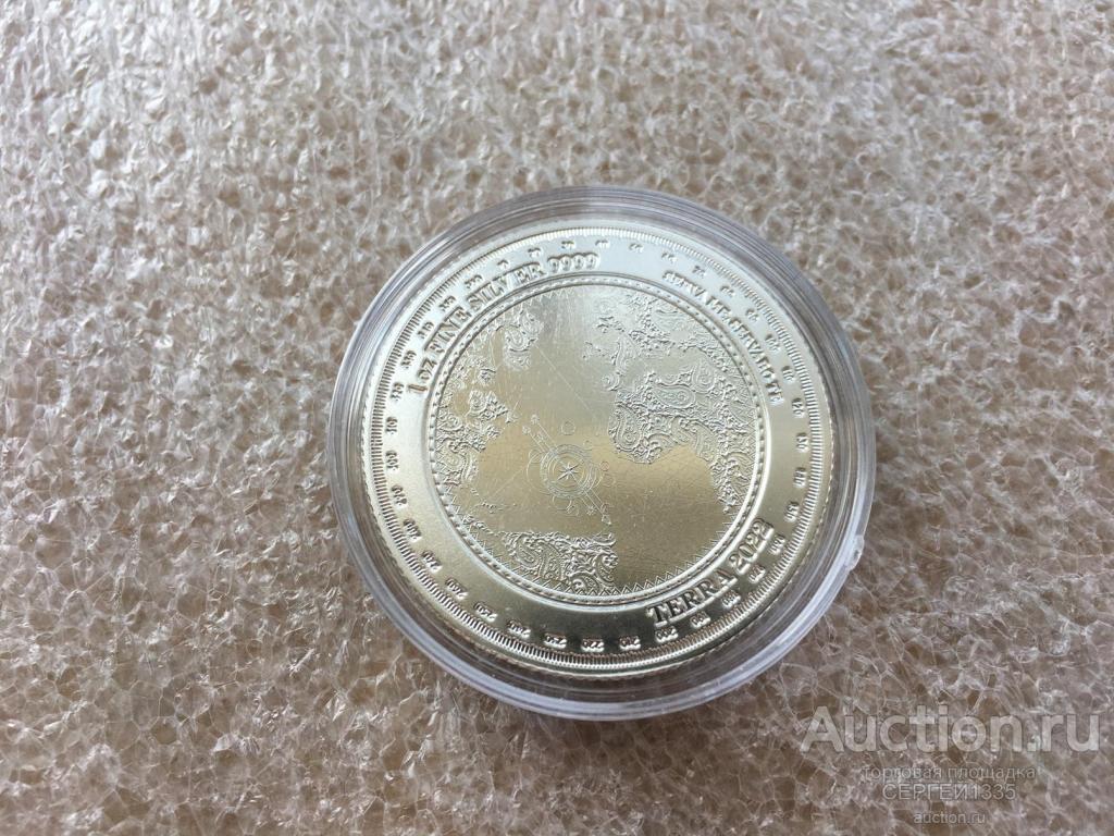 Токелау 5 долларов 2022 Terra Терра Планета Земля BU СЕРЕБРО