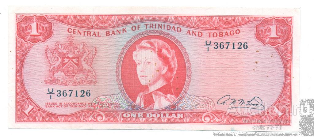 Тринидад и Тобаго 1 доллар  1964  Королева Елизавета