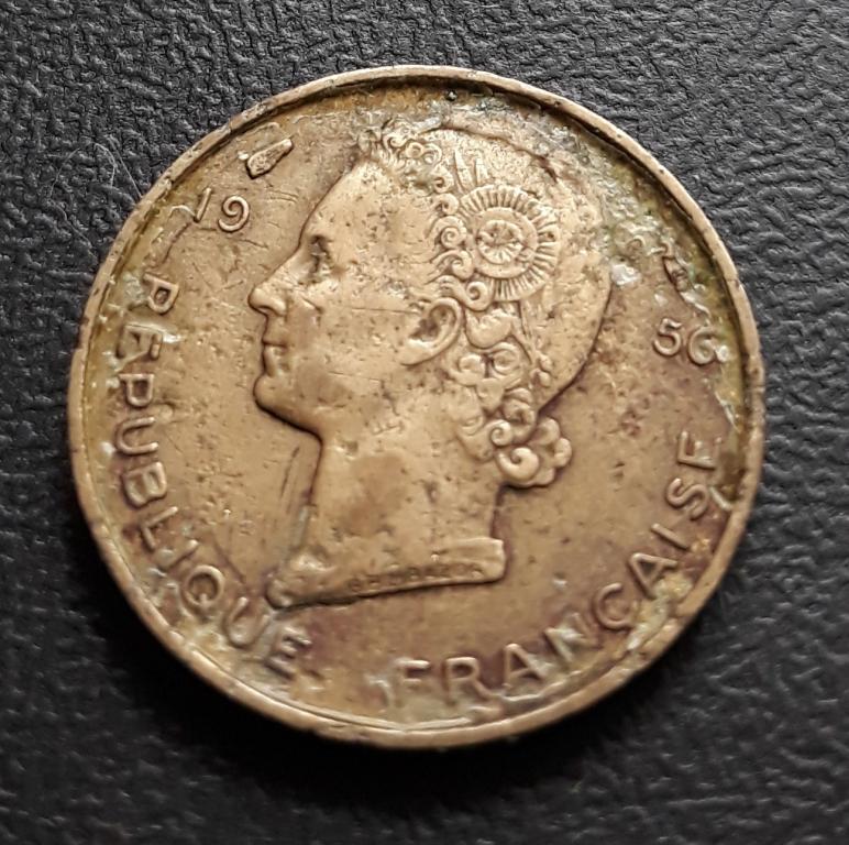 Французская Западная Африка 5 франков 1956 г  Того