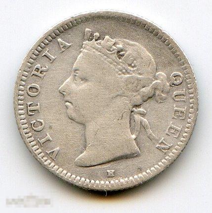 5 центов 1890 гон конг Гонконг Hong Kong 