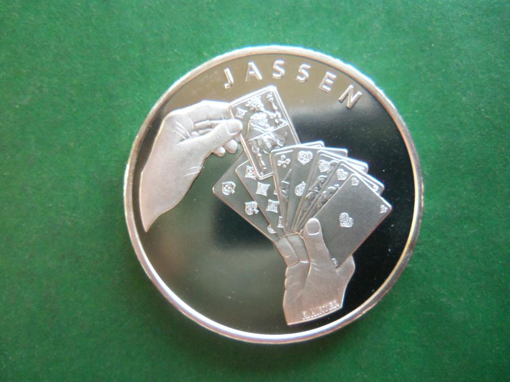 Швейцария 20 франков 2014 г. Карточная игра Jass. Серебро. Оригинал.
