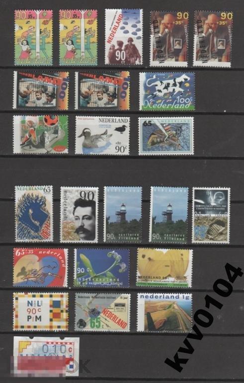 НИДЕРЛАНДЫ 1990-1995 МАЯК УТКА БАБОЧКА КОСМОС 