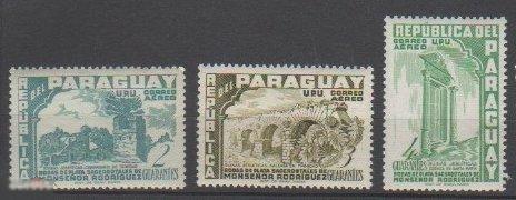 D ПАРАГВАЙ 1955 4 СК.№ С225 АРХИТЕКТУРА МОНАСТЫРЬ РУИНЫ ИЕЗУИТЫ ТРИНИДАД=ЛЕВАЯ 