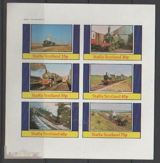 ST ШОТЛАНДИЯ СТАФФА ТРАНСПОРТ ПАРОВОЗ ЖЕЛЕЗНАЯ ДОРОГА ЛОКОМОТИВ-3 