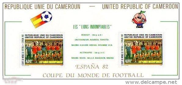 КАМЕРУН 1982-80 СПОРТ ФУТБОЛ МЯЧ ЭМБЛЕМА ЧМ ИСПАНИЯ КОМАНДА ФИФА ТАЛИСМАН 