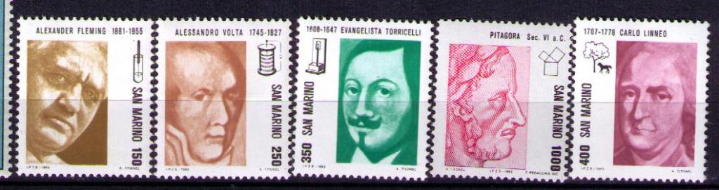 Сан Марино 1983 Знаменитые учёные MNH**