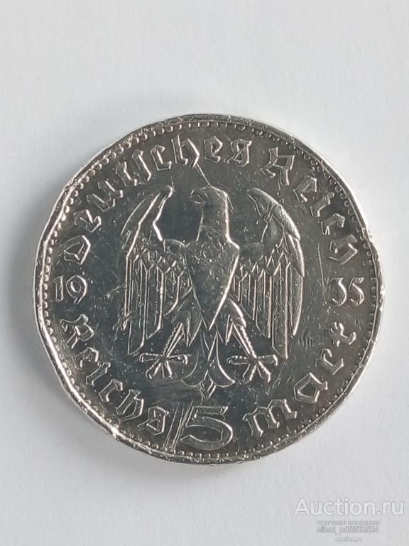 5 марок. Германия 1935 г. D Бавария (Мюнхен)