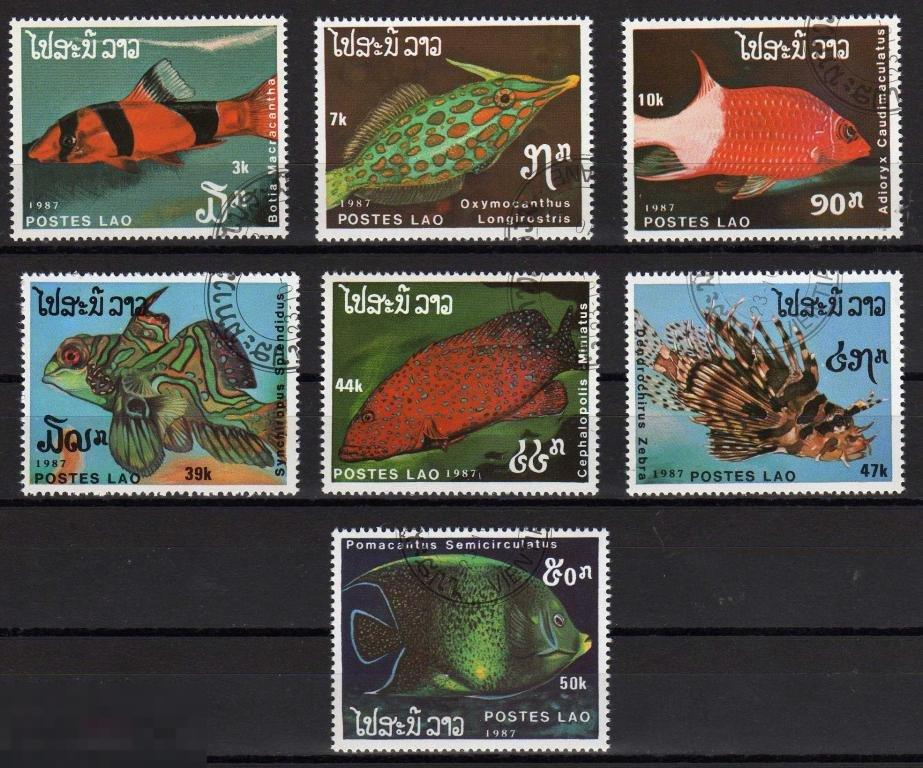 ЛАОС 1987 рыбы море 