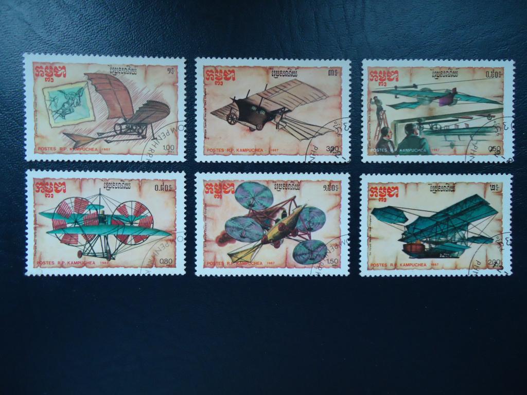 Кампучия 1987 Авиация Самолеты 6 шт