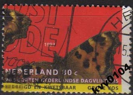 А.39 НИДЕРЛАНДЫ 1993 ФАУНА БАБОЧКА НАСЕКОМОЕ 