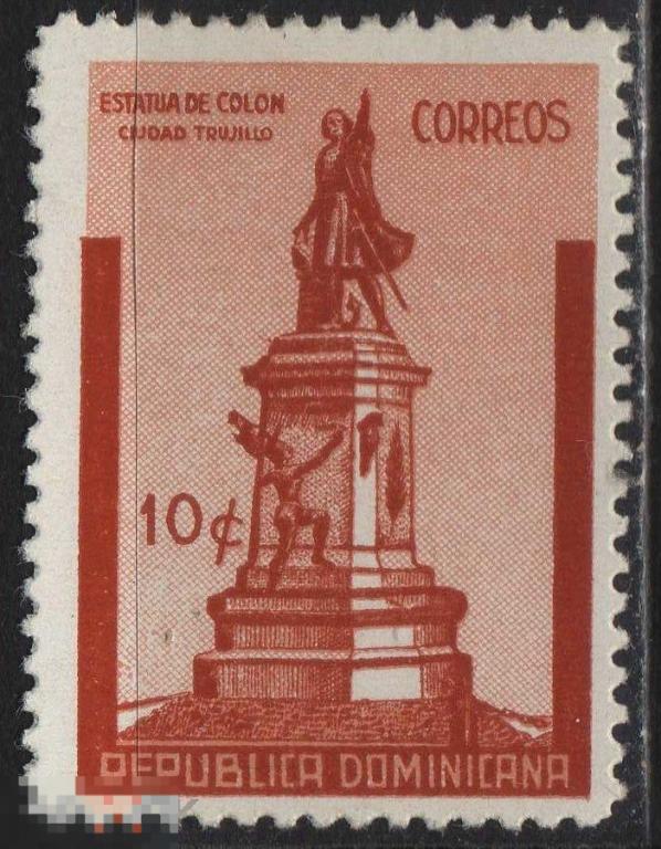 1/4/23 ДОМИНИКАНА ДОМИНИКАНСКАЯ 1941 Sc№368 МОНУМЕНТ ПАМЯТНИК КОЛУМБ ОТКРЫТИЕ АМЕРИКИ 