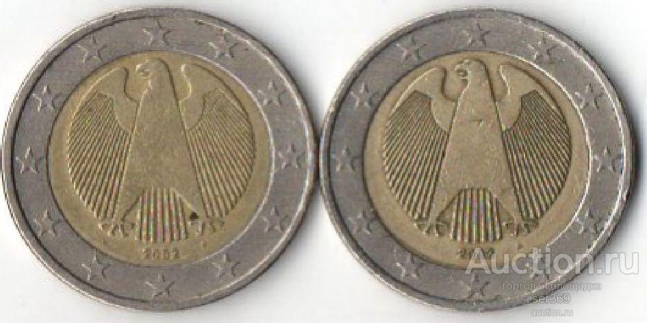 Германия 2 евро 2002 г. F