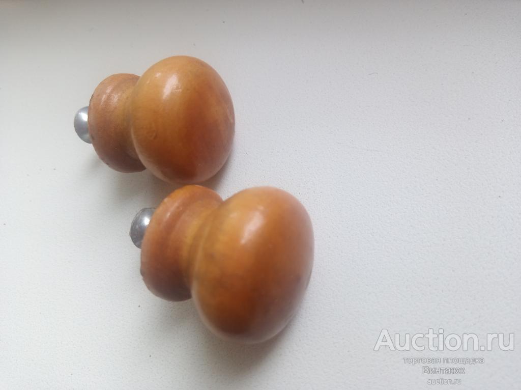 Ручки от буфета от шкафчиков дерево металл 2шт