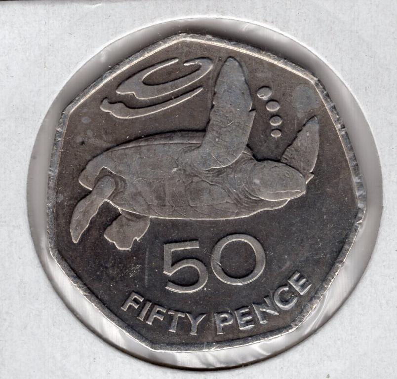 50 пенсов - Острова Святой Елены и Вознесения - 2003 - Черепаха - KM#27