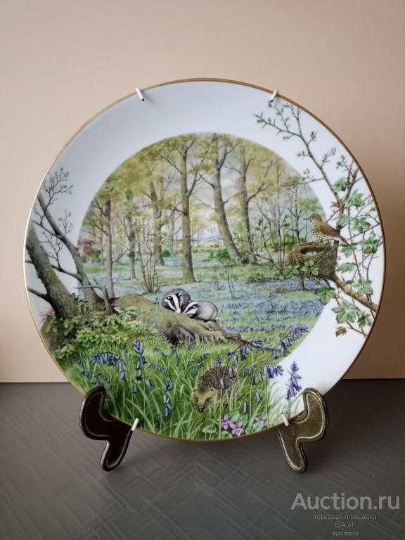 Вустерский фарфор Коллекционная тарелка Royal Worcester Англия
