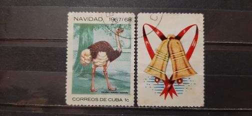 Куба птицы Гаванского зоопарка Рождество колокольчики 1967 купон гашёная