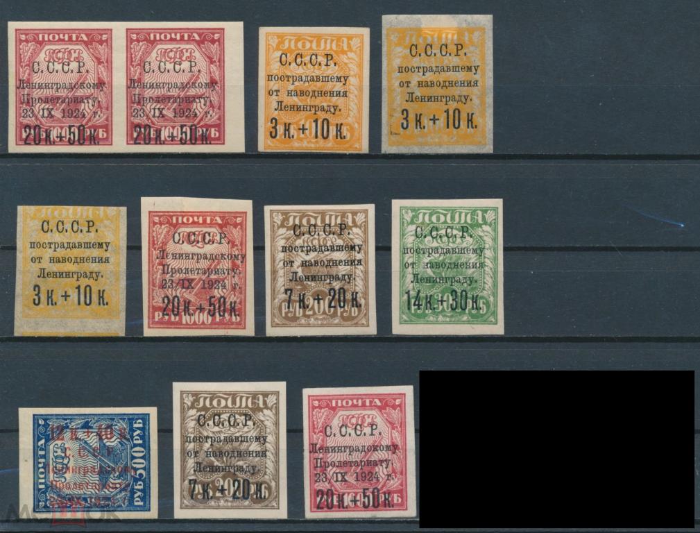 СССР 1924. Почтово-благотворительный выпуск. В помощь населению Ленинграда.