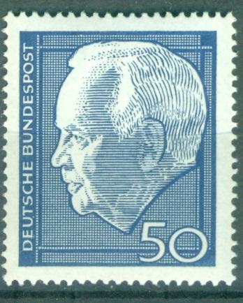 ФРГ 1967 г.  Президент ФРГ Любке негашеная **