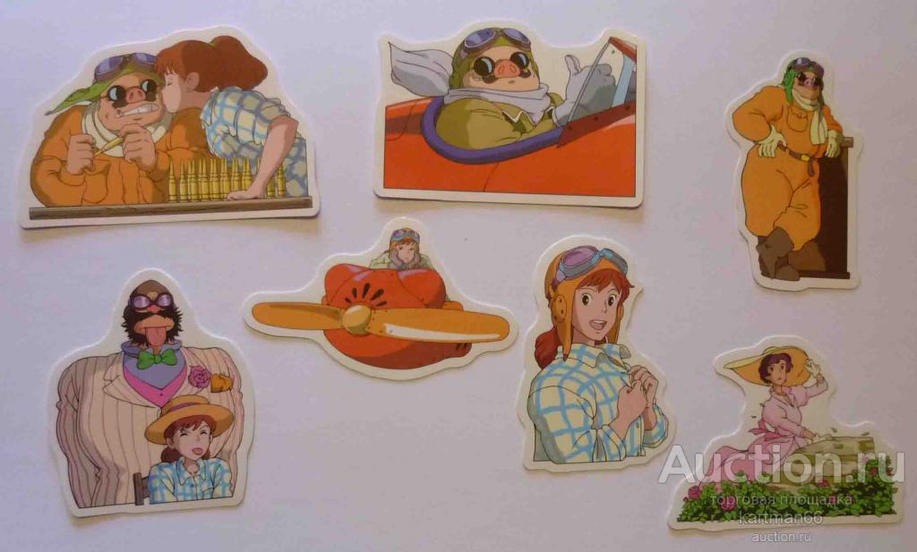 АНИМЕ НАКЛЕЙКИ , СТИКЕРЫ, МИЯДЗАКИ  "  ПОРКО РОССО "