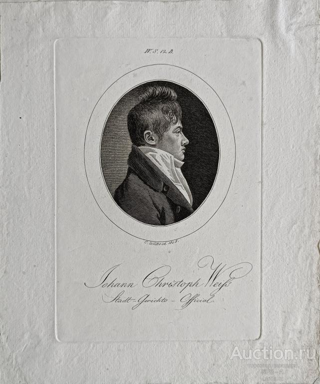 "Johann Christoph Weiß" гравюра Christoph Wilhelm Bock 1808 год