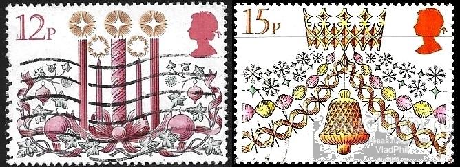Великобритания 1980 MiNr 857, 859 Рождество (2/5)  (1€ / $0.7) U
