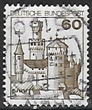 ФРГ. 1977. Крепости и замки. Разновидность. U.