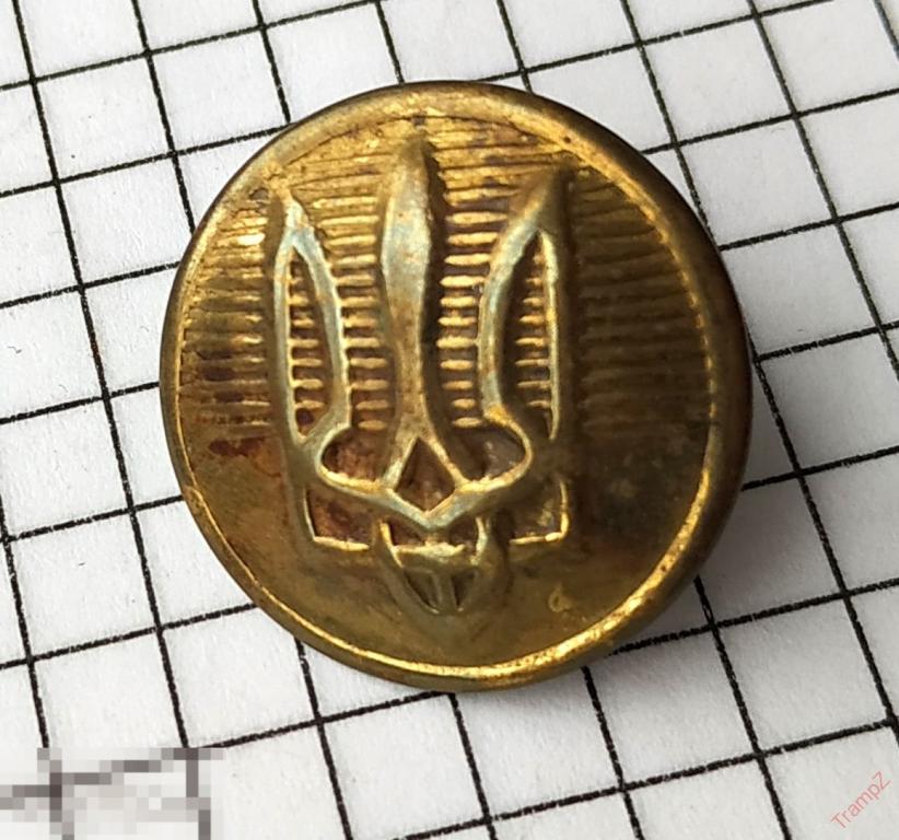Пуговица вооруженные силы ВСУ металл Украина 22мм. #К2 