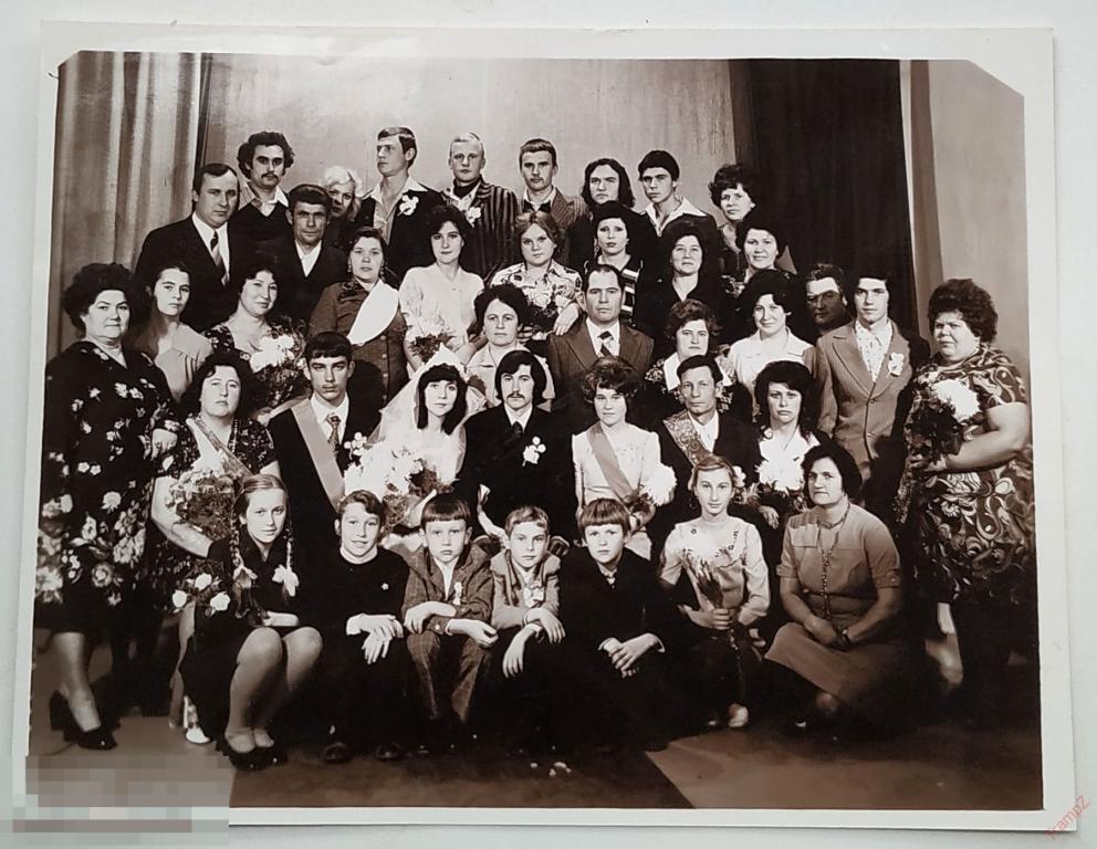 Фотография свадьба, жених и невеста, молодежь, дети, советские люди, мода одежда #74* 