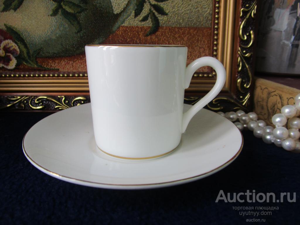 337. Кофейная пара ВЕДЖВУД WEDGWOOD костяной фарфор 1994 г. АНГЛИЯ