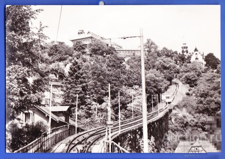 Дрезден.  Германия.  1976.  Фуникулер.  Поезд.