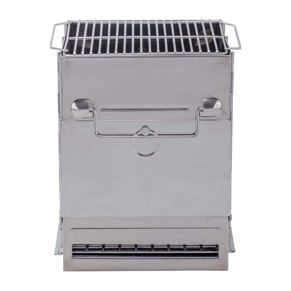 Печка Fox Outdoor Raketenofen Klein silberfarben