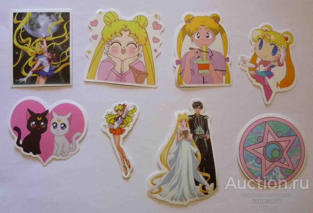 АНИМЕ НАКЛЕЙКИ , СТИКЕРЫ,  ДЕВУШКИ  , СЕЙЛОР МУН