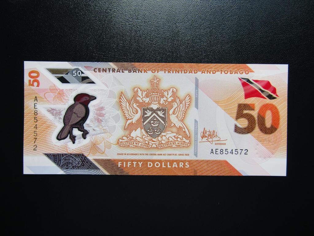 Тринидад и Тобаго - 50 долларов 2020г. UNC. Полимер. Серия АЕ.