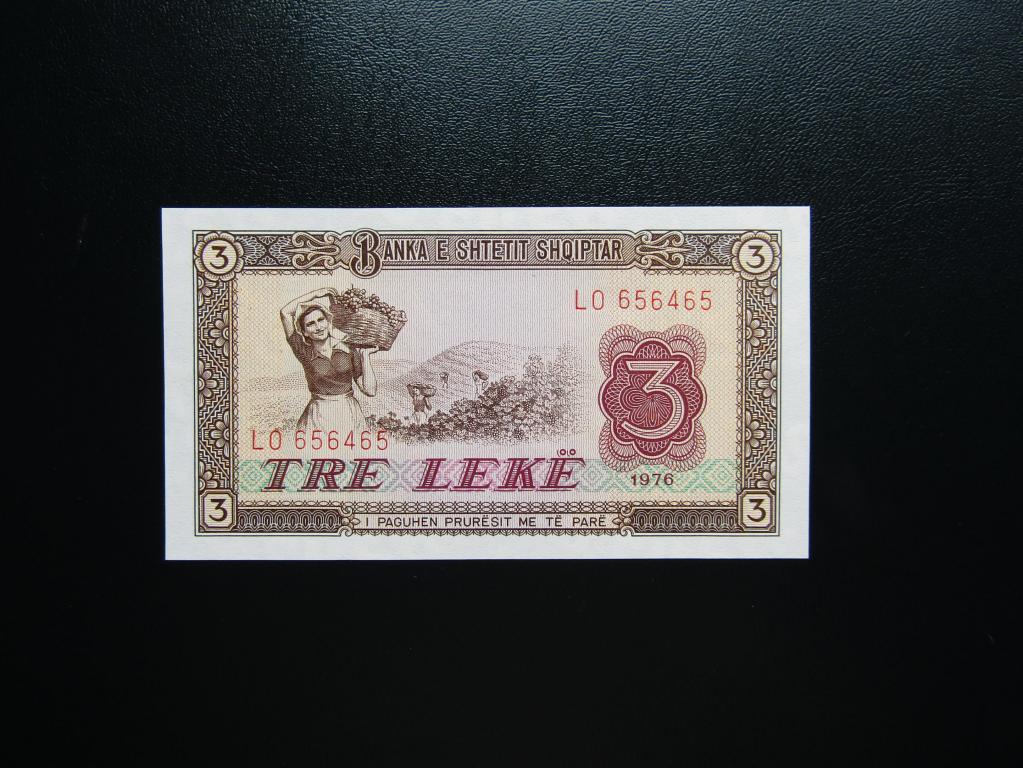 Албания - 3 леке 1976г. UNC.