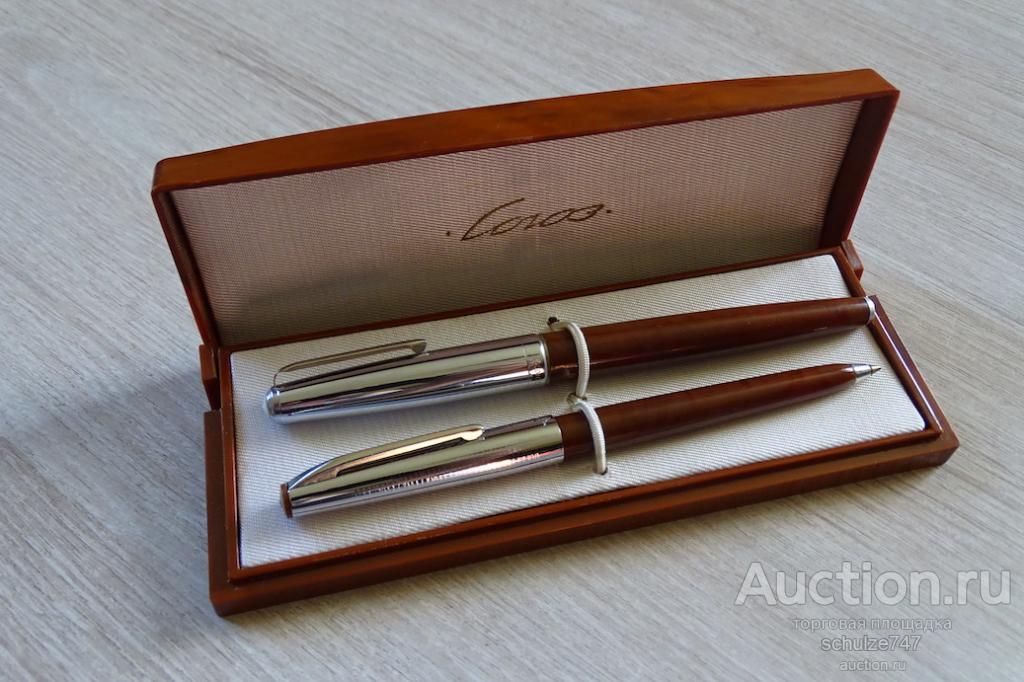 НАБОР РУЧКА ПЕРЬЕВАЯ РУЧКА ШАРИКОВАЯ СОЮЗ ЛЕНИНГРАД СДЕЛАНО В СССР Б/У